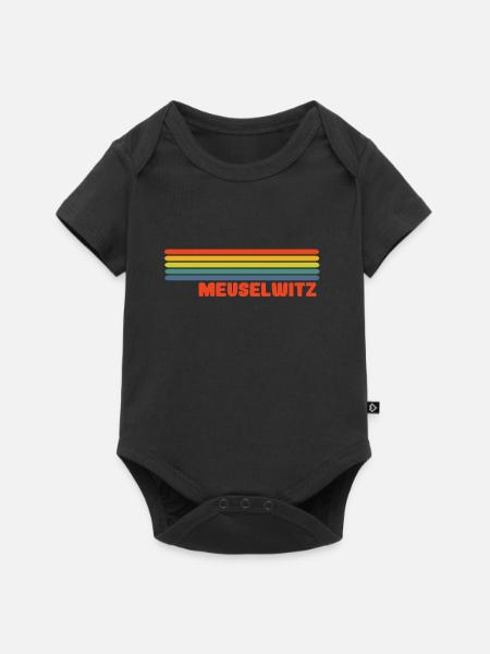 Meuselwitz - Baby Premium Kurzarmbody - Schwarz
