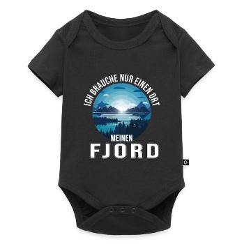nur einen Ort mein Fjord - Baby Premium Kurzarmbody - Schwarz - Vorne