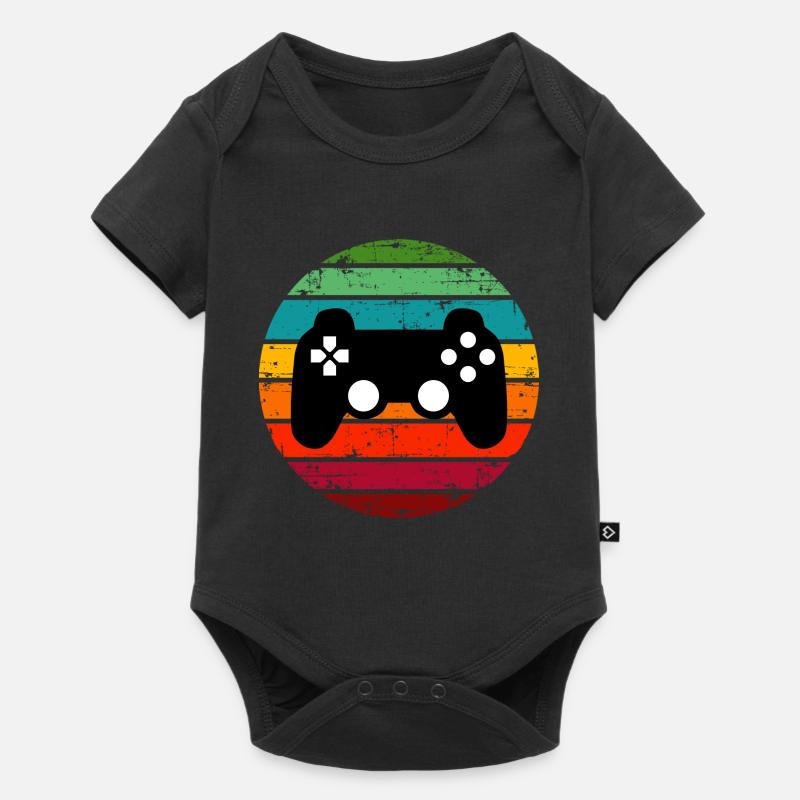Gaming Controller Retro Sunset Gamer - Baby Premium short-sleeve bodysuit - black