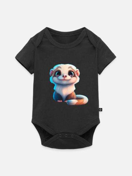 süsses Baby Frettchen - Baby Premium Kurzarmbody - Schwarz