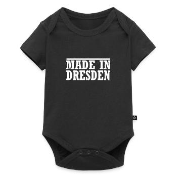 made in Dresden - Baby Premium Kurzarmbody - Schwarz - Vorne