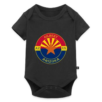 Gilbert Arizona Flag USA Travel Souvenir Badge - Baby Premium short-sleeve bodysuit - black - Front