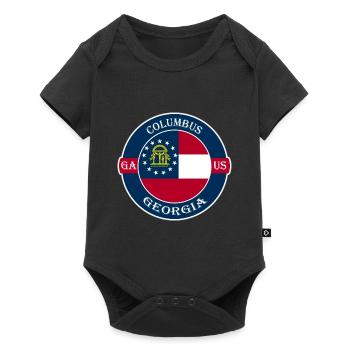 Columbus Georgia Flag USA Travel Souvenir Badge - Body à manches courtes Premium Bébé - noir - Devant