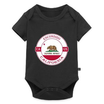 Escondido California Flag USA Souvenir Badge - Body à manches courtes Premium Bébé - noir - Devant