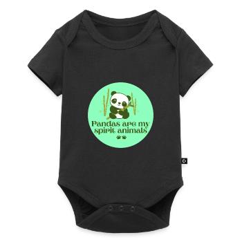 Pandas Are My Spirit Animal - Baby Premium short-sleeve bodysuit - black - Front