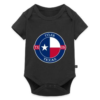 Tyler Texas Flag USA Travel Souvenir Badge - Baby Premium short-sleeve bodysuit - black - Front