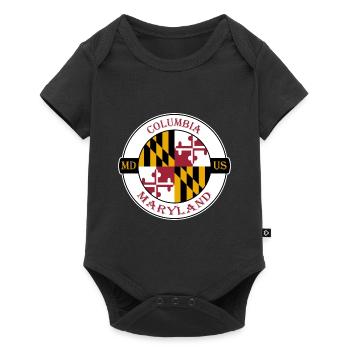 Columbia Maryland Flag USA Travel Souvenir Badge - Baby Premium short-sleeve bodysuit - black - Front