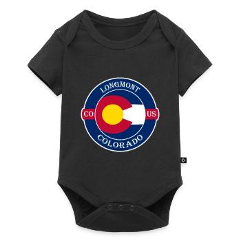 Longmont Colorado Flag USA Travel Souvenir Badge - Body à manches courtes Premium Bébé - noir - Devant