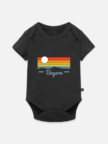 Bayern Sonnenuntergang - Baby Premium Kurzarmbody - Schwarz