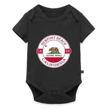 Newport Beach California Flag USA Souvenir Logo - Body à manches courtes Premium Bébé - noir - Devant