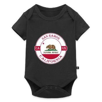 San Ramon California Flag USA Souvenir Badge - Body à manches courtes Premium Bébé - noir - Devant