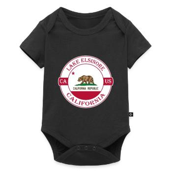 Lake Elsinore California Flag USA Souvenir Logo - Baby Premium short-sleeve bodysuit - black - Front