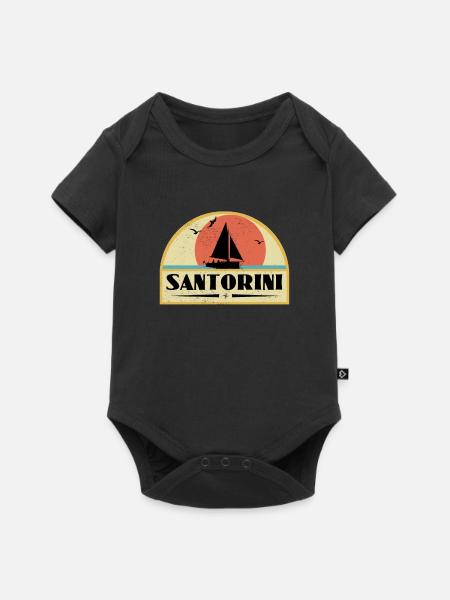 Santorini - Baby Premium Kurzarmbody - Schwarz