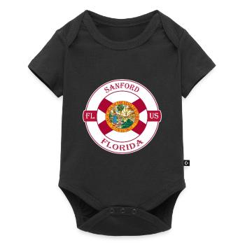 Sanford Florida Flag USA Travel Souvenir Badge - Baby Premium short-sleeve bodysuit - black - Front