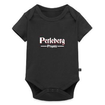 Perleberg - Baby Premium Kurzarmbody - Schwarz - Vorne