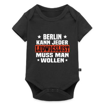 Ludwigslust - Baby Premium Kurzarmbody - Schwarz - Vorne