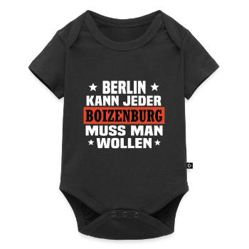 Boizenburg - Baby Premium Kurzarmbody - Schwarz - Vorne