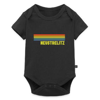 Neustrelitz Regenbogen - Baby Premium Kurzarmbody - Schwarz - Vorne