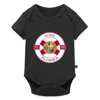 Ocoee Florida Flag USA Travel Souvenir Badge - Baby Premium short-sleeve bodysuit - black - Front
