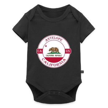 Antelope California Flag USA Voyage Souvenir Badge - Body à manches courtes Premium Bébé - noir - Devant