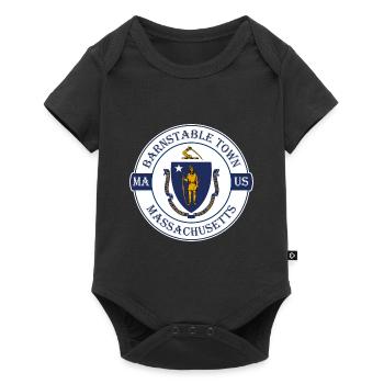 Barnstable Town Massachusetts Flag USA Souvenir - Baby Premium short-sleeve bodysuit - black - Front