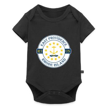 East Providence Rhode Island Flag USA Souvenir - Body à manches courtes Premium Bébé - noir - Devant