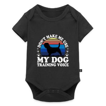 Basset Griffon Vend Grand Dog Silhouette Retro - Baby Premium short-sleeve bodysuit - black - Front