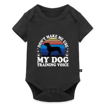 Basset Fauve De Bretagne Dog Silhouette Retro Sun - Baby Premium short-sleeve bodysuit - black - Front