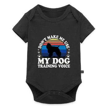 American Cocker Spaniel Dog Silhouette Retro Sun - Baby Premium short-sleeve bodysuit - black - Front