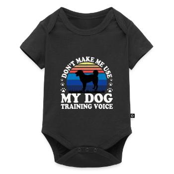 Appenzeller Sennenhund Dog Silhouette Retro Sunset - Baby Premium short-sleeve bodysuit - black - Front