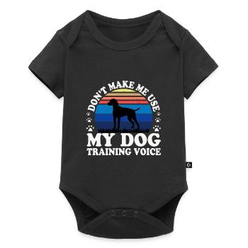 Braque D Auvergne Dog Love Silhouette Retro Sunset - Baby Premium short-sleeve bodysuit - black - Front