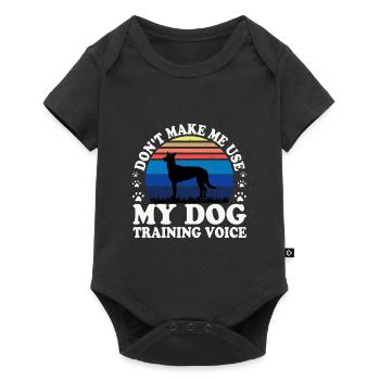 Belgian Shepherd Malinois Dog Silhouette Retro - Baby Premium short-sleeve bodysuit - black - Front