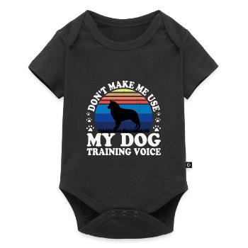 Berger Belge Groenendael Chien Silhouette Rétro - Body à manches courtes Premium Bébé - noir - Devant