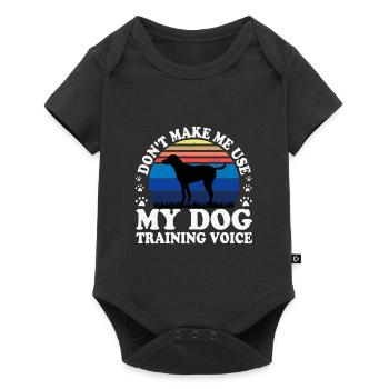 Noir et bronzé Virginie Foxhound Silhouette de chien - Body à manches courtes Premium Bébé - noir - Devant