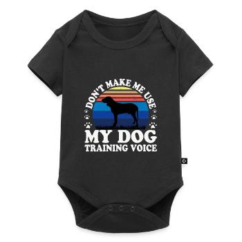 Bleu De Gascogne Grand Dog Silhouette Retro Sunset - Body à manches courtes Premium Bébé - noir - Devant
