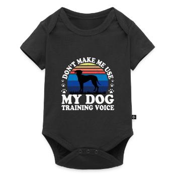 Blue Lacy Dog Lover Silhouette Vintage Sunset - Body à manches courtes Premium Bébé - noir - Devant