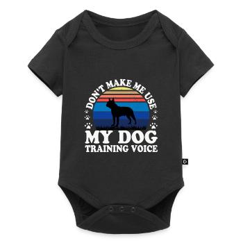 Boston Terrier Dog Lover Silhouette Vintage Sunset - Baby Premium short-sleeve bodysuit - black - Front
