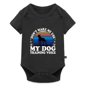 Amoureux des chiens brésiliens Silhouette Vintage Coucher de soleil - Body à manches courtes Premium Bébé - noir - Devant