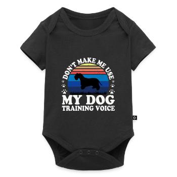 Cesky Terrier Hundeliebhaber Silhouette Vintage Sonnenuntergang - Baby Premium Kurzarmbody - Schwarz - Vorne
