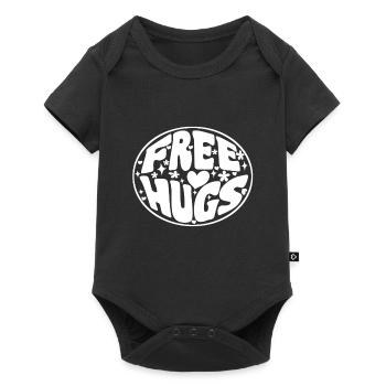 free hugs 70s - Baby Premium Kurzarmbody - Schwarz - Vorne