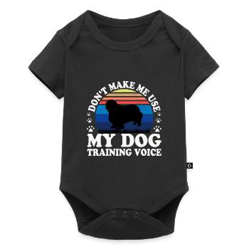 Clumber Spaniel Dog Love Silhouette Vintage Sunset - Baby Premium short-sleeve bodysuit - black - Front