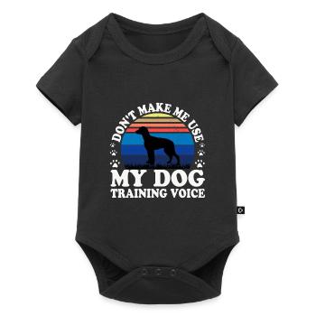 Chien Francais Tricolore Dog Silhouette Retro Sun - Baby Premium short-sleeve bodysuit - black - Front