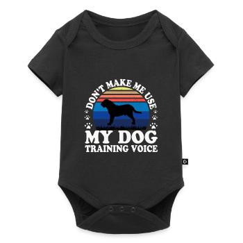 Dogue De Bordeaux Dog Love Silhouette Retro Sunset - Baby Premium Kurzarmbody - Schwarz - Vorne