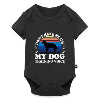 Golden Retriever Dog Lover Silhouette Retro Sunset - Baby Premium short-sleeve bodysuit - black - Front
