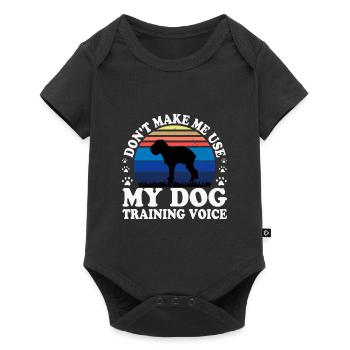 Griffon Bruxellois Dog Silhouette Retro Sunset - Body à manches courtes Premium Bébé - noir - Devant