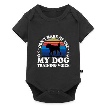Chien de berger de l’Himalaya Silhouette Rétro Coucher de soleil - Body à manches courtes Premium Bébé - noir - Devant