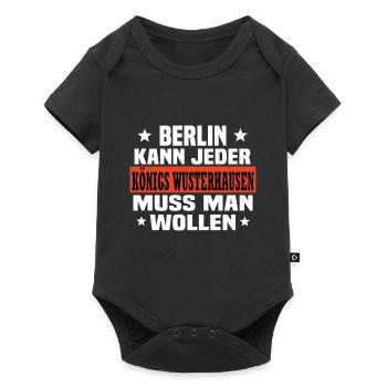 Königs wusterhausen - Baby Premium Kurzarmbody - Schwarz - Vorne