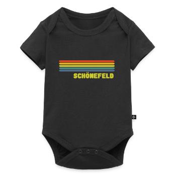 Schönefeld Regenbogen - Baby Premium Kurzarmbody - Schwarz - Vorne