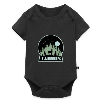 Taunus Wald Hirsch - Baby Premium Kurzarmbody - Schwarz - Vorne