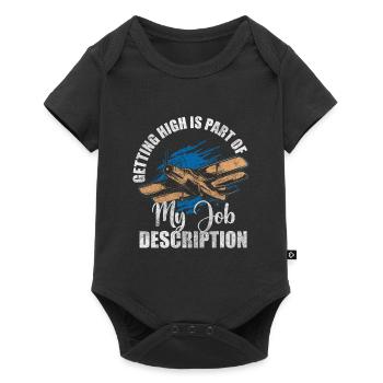 Flugzeug Modellbau Segelflieger - Baby Premium Kurzarmbody - Schwarz - Vorne